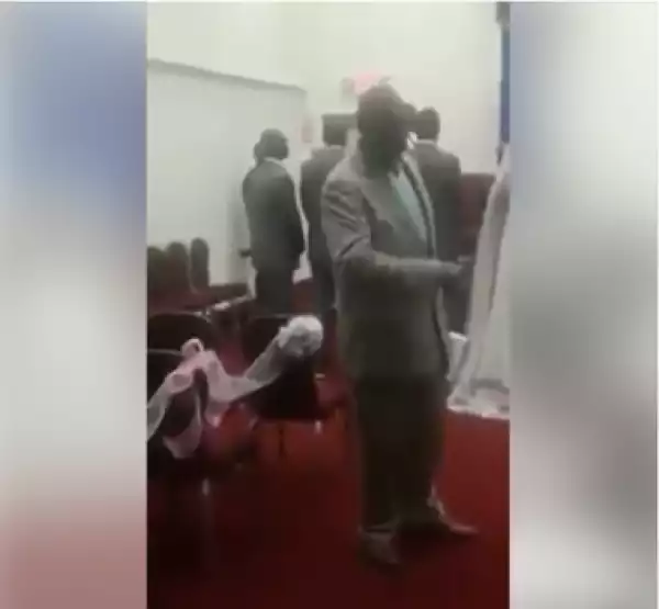 Confusion As Pastor Walks Away In The Middle Of A Wedding Ceremony (Photos/Video)
